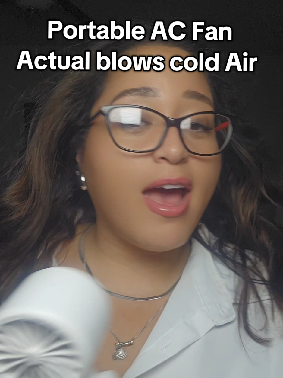 This actually blows cold air with this cooling technology that it has. This is everything for this heatwave we have coming in the summer. Get yours now before it sells out run don't walk!  #portablefan #handheldfan #summerheat #acfan 
