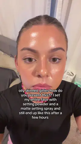 I could oil through an inch of setting powder I swear #makeup #makeupadvice #oilyskin 