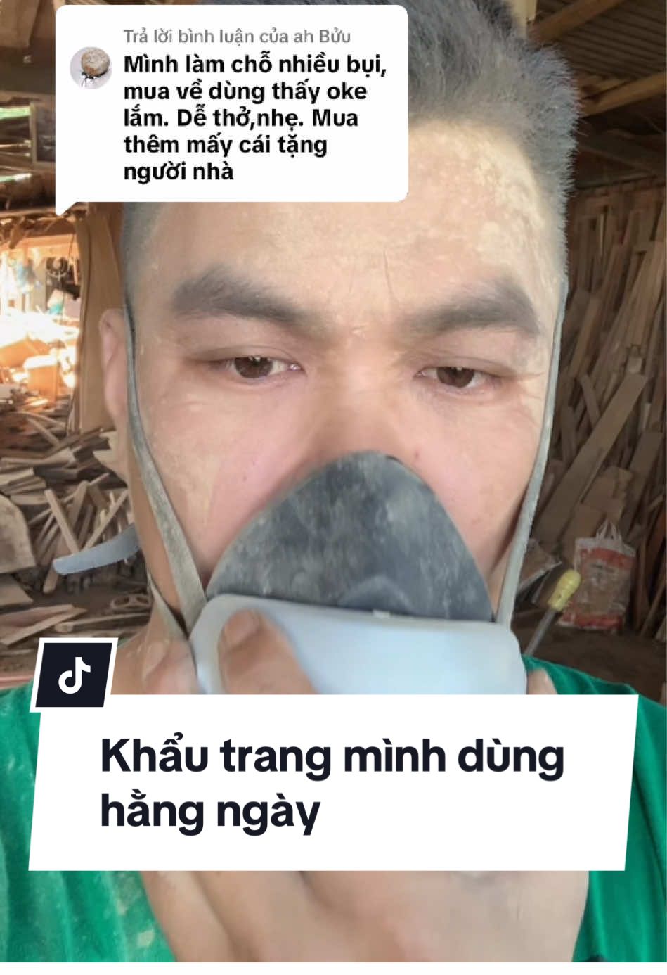 Trả lời @ah Bửu khẩu trang mình dùng hằng ngày để phòng bụi mịn #chunongdan05 #khautrang #matnaphongbuimin #matnaphongdoc #khautranglocbuimin 