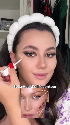 Bella Hadid’s contour hack #makeup #fyp #viral 