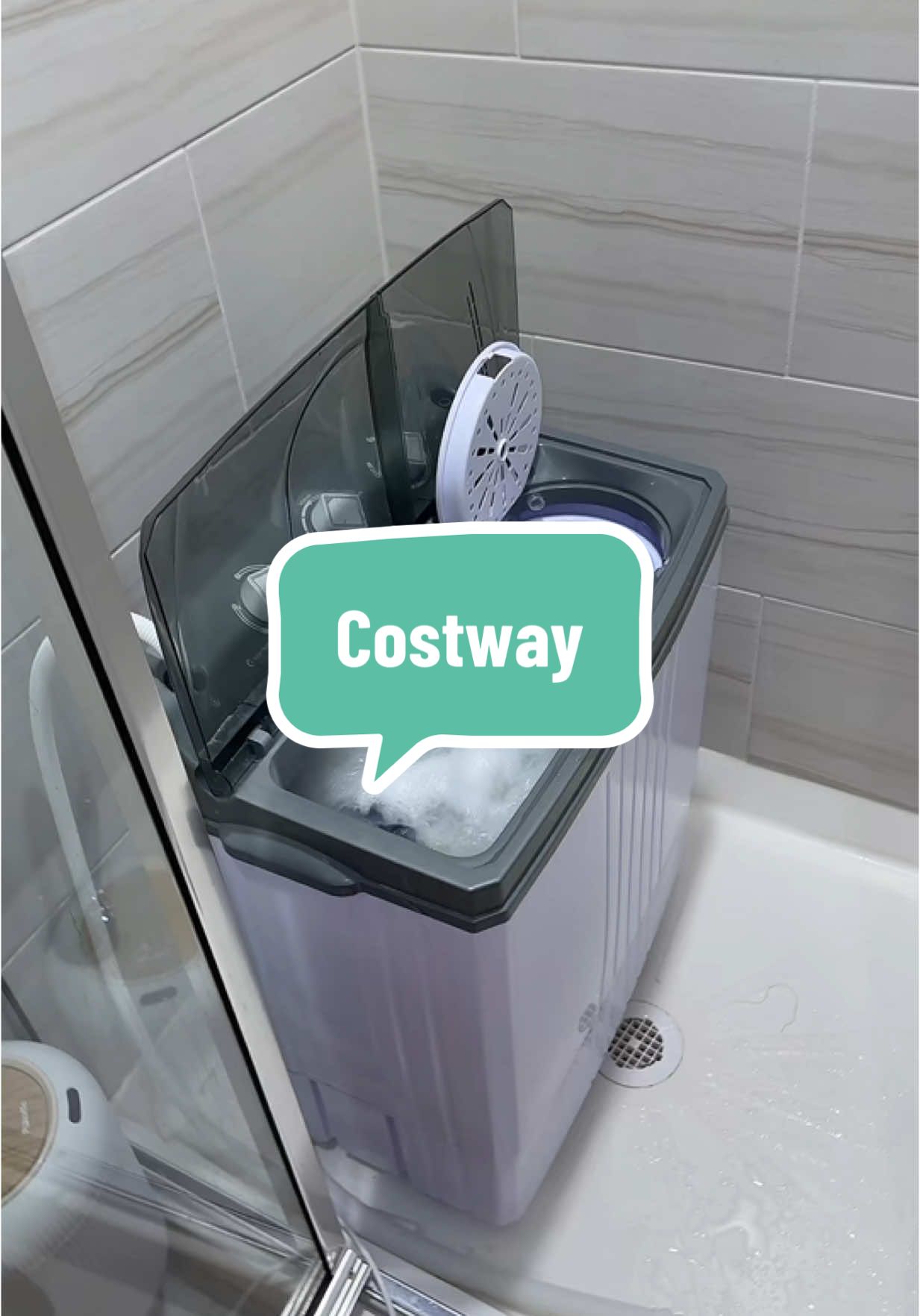 Portable washer #laundry #laundryhack #laundrytok #washer #costway #portable #mini #washday #tiktokshopcreatorpicks #homeimprovement #homeappliances #tiktokmademebuyit #trending #costwaywashingmachine #washedup #fyp 