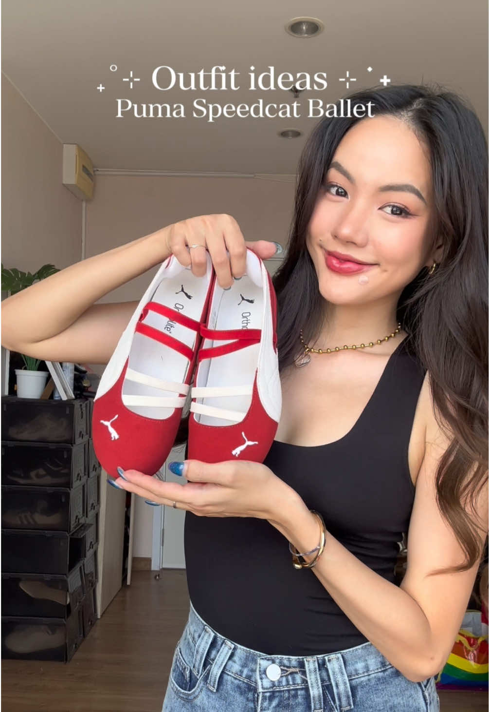 ตอบกลับ @kittyisnotacat 🌺 GRWM w/ RED Puma Speedcat Ballet 🩰❤️ #puma #pumaspeedcat #pumaspeedcatballet #maryjaneshoes #รองเท้าแมรี่เจน #outfitideas #ไอเดียแต่งตัว #sneakers #OOTD #fitcheck #fyp 
