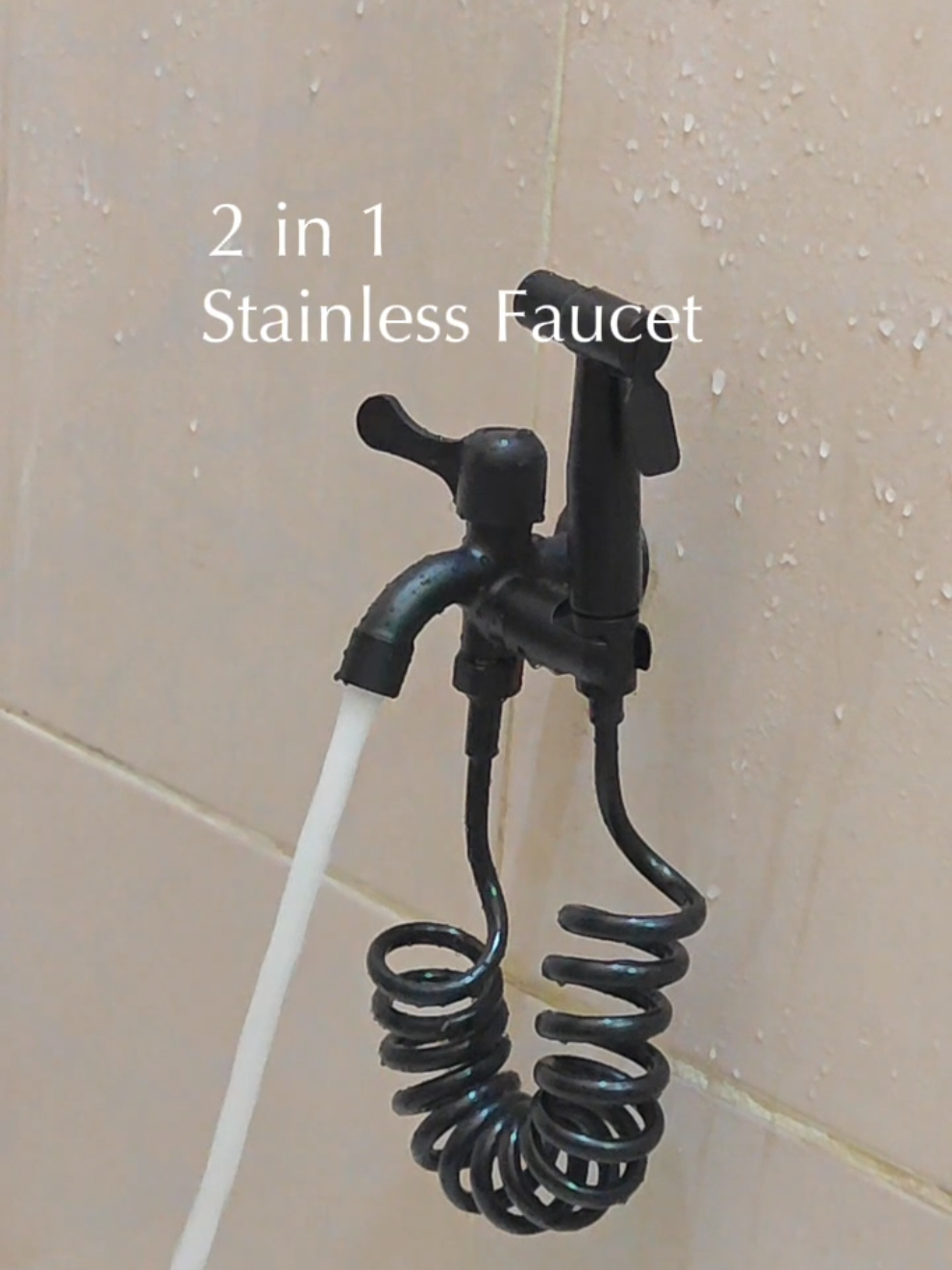 2in1 Stainless Faucet 😍 hindi na si mama nahihirapan mag linis ng cr! #trending #2in1faucet #stainlesssteel #faucet #stainlesssteelfaucet 