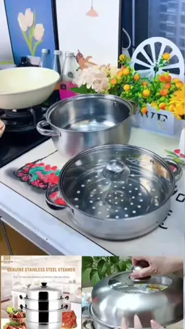 3 layer Stainless Steel Steamer Genuine Stainless Steamer kitchen wear #steamer  #foodsteamer  #stainlesssteamer  #steamerstainless steel