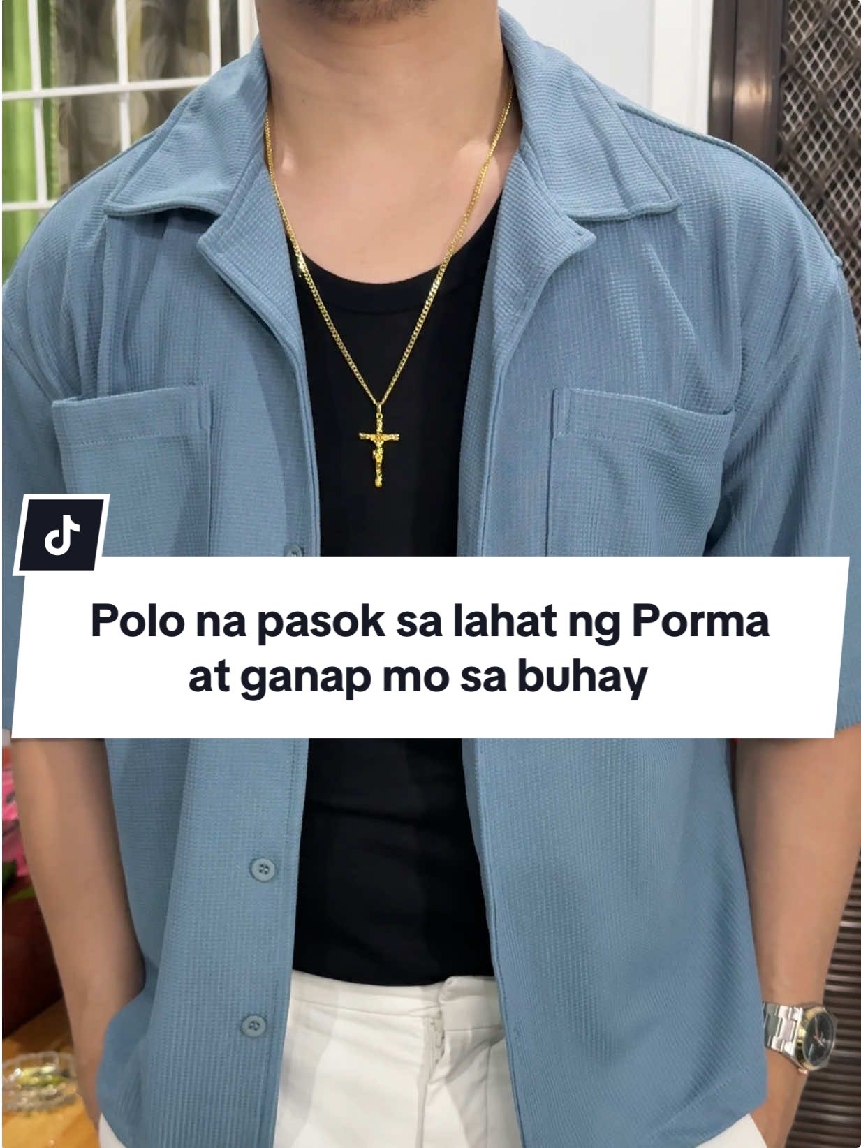 Replying to @RippedJourney619 Yes po boss may dalawang klase tayo na blue nitong Boxy Cropped Polo. Pero suggest ko sayo itong “Blue Gray”.  Ang size naman na suot ko boss is MEDIUM. Order na boss 😊. #croppedpolo #boxycroppedpolo #mensfashion #outfitideas 