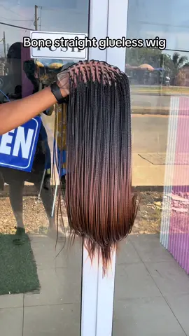 Bone straight gluess wig unit ghc950  #creatorsearchinsights #gluelesswig #bonestraightbraidinghair 