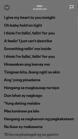 Fallin' by EX BATALION  #lyrics #spotify #fallin' #exbatalion #fyp #fypage 