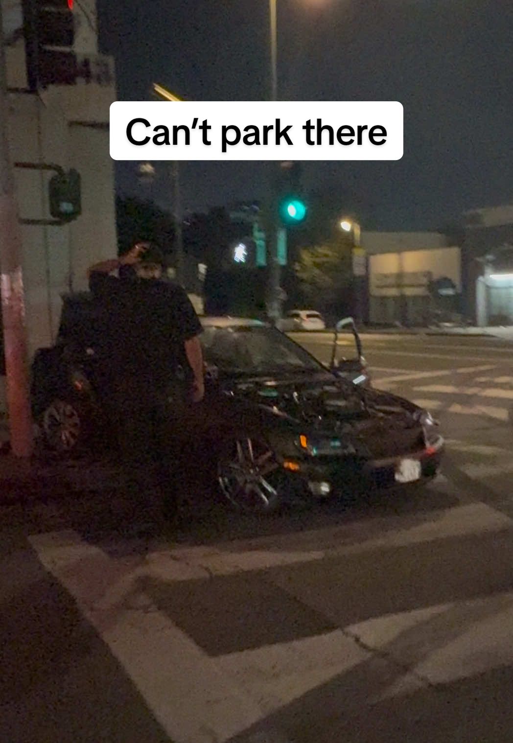 Light went red straight after too #cantparkthere #car #crash #funny #takeover 