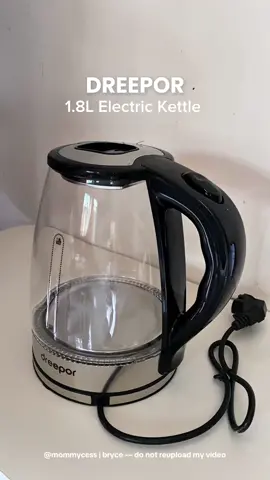 1.8L Electric Kettle from DREEPOR 😍 #electrickettle #electrickettledreepor #dreepor #kitchenfinds #electrickettlerecos #fyp #recos #finds 