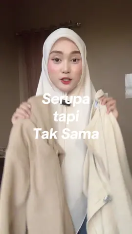 PERBANDINGAN OUTER. nihhh yaa yg versi murah banget sama murah aja kalian lebih suka yang mana niii  #serupatapitaksama #foryou #ootdhijab #outer #fypage 