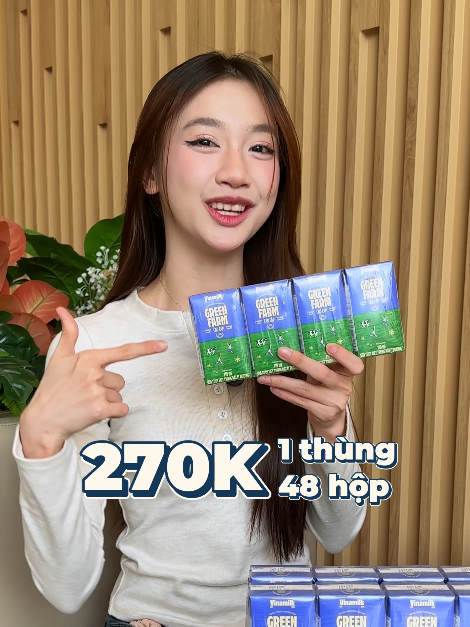 1 Thùng sữa Vinamilk Green Farm 48 hộp chỉ 270K #suavinamilk #vinamilkgreenfarm #vinamilk #tiktoklifestyle #tienloi
