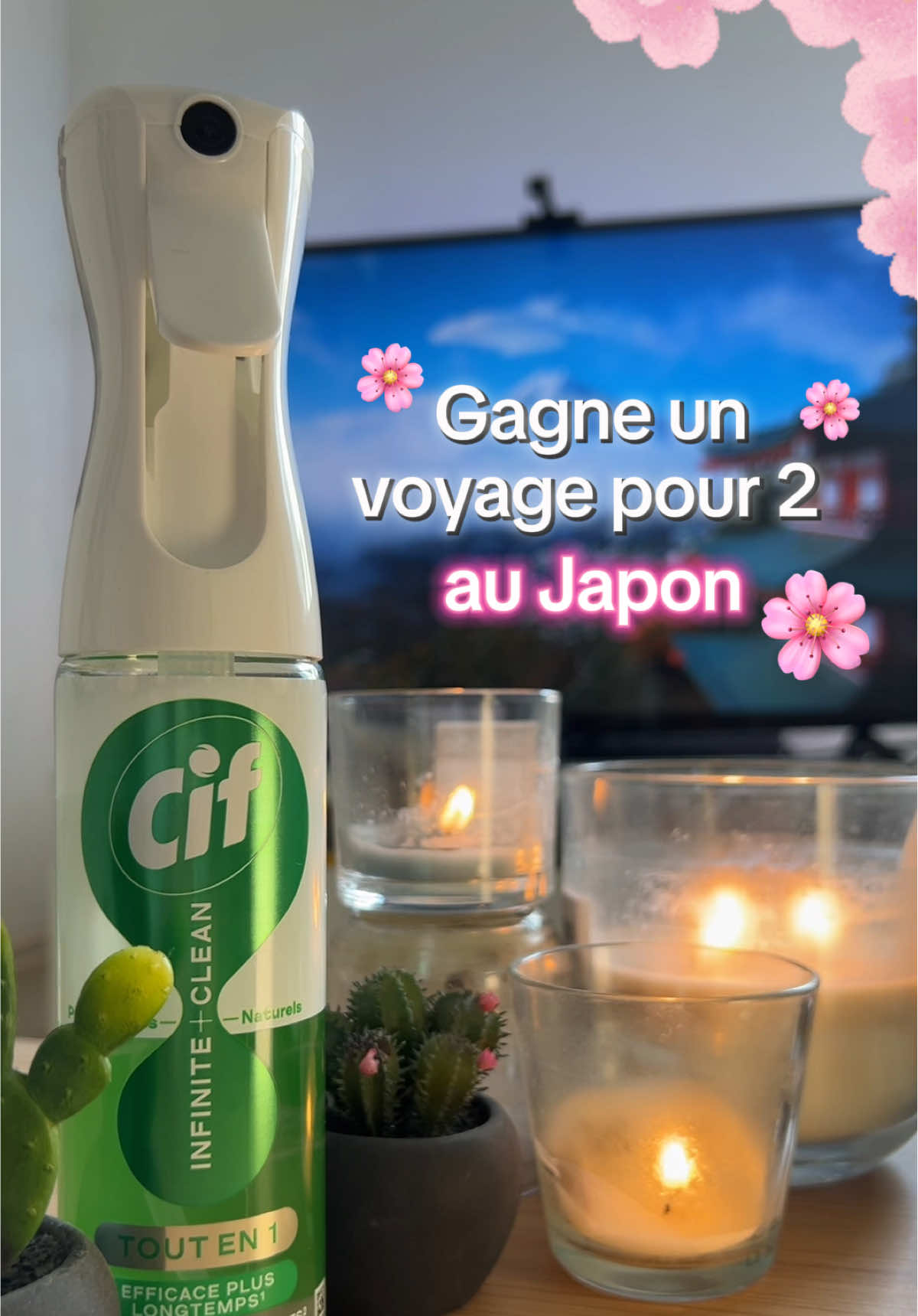 Cif organise un gros concours pour gagner un voyage au Japon 🇯🇵  Utilise le #UCanCleanThisByCIF  et munis toi du nouveau Cif Infinite Clean 🤩 @Cif France 