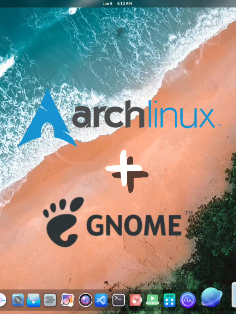 Archlinux + Gnome  Is it good? #archlinux #linux #gnome #linuxlove #fyp 