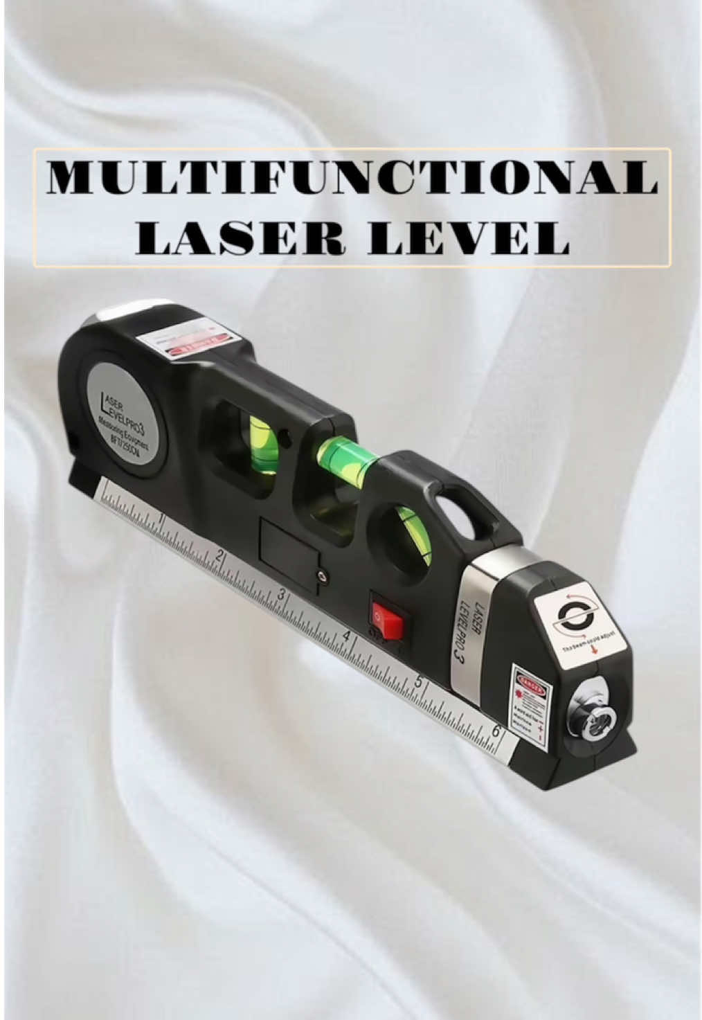 Multifunctional Laser Level! Check out now! #laserlevel #measuringtool #measuringequipment #carpenter #fyp #fyppppppppppppppppppppppp 