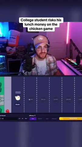 College student risks his lunch money on the chicken game #kickstreaming 