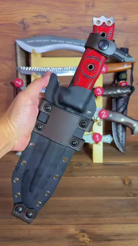 Red Fierce Tiger Knife.#foryou #knife #blade #outdoorknife #camping #hunting #cuteknife 