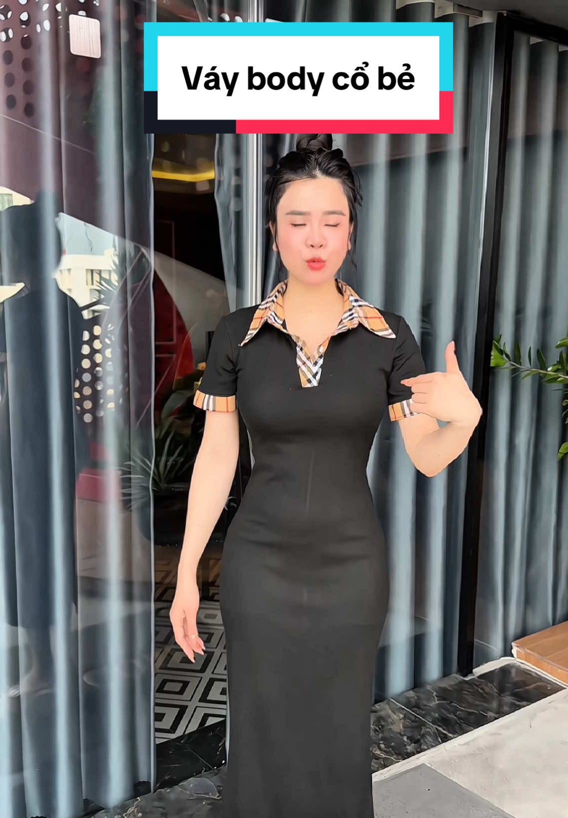 Váy body cổ bẻ dáng dài  #vaybodycobe#aophongtrevai#thuonghattieu#vaybodyhaiday#vaybody 