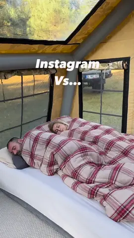 Bel fıtığı yükleniyor😭 #instagramvsreality #atikailesi #atikfamily #airbed #inflatabletent #campinglife 