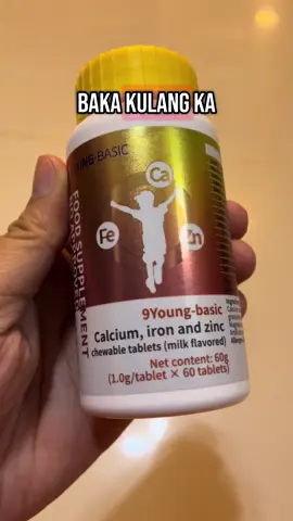 Kung mabilis kang mapagod, nahihilo, laging drained, kulang ka lang sa iron, calcium at zinc!#multivitamins #foodsupplement #9youngbasic #multivitaminswithiron #66brandfiesta #9youngbeauty #calcium #health #vitamins @9 Young Beauty PH 