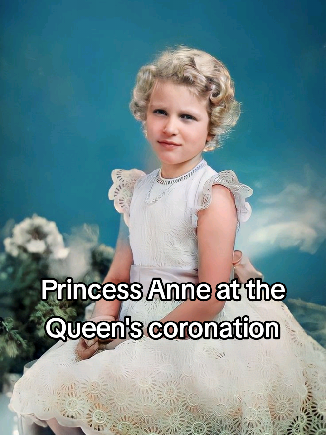 She looks so cute at her mother's coronation 🤍 #princessAnne 