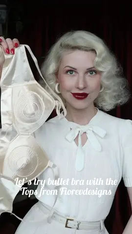 A little history & a little try-on Let's talk bullet bras — the iconic undergarment that defined the silhouette of the 1950s. With their pointy shape and structured cups, bullet bras were all about that 