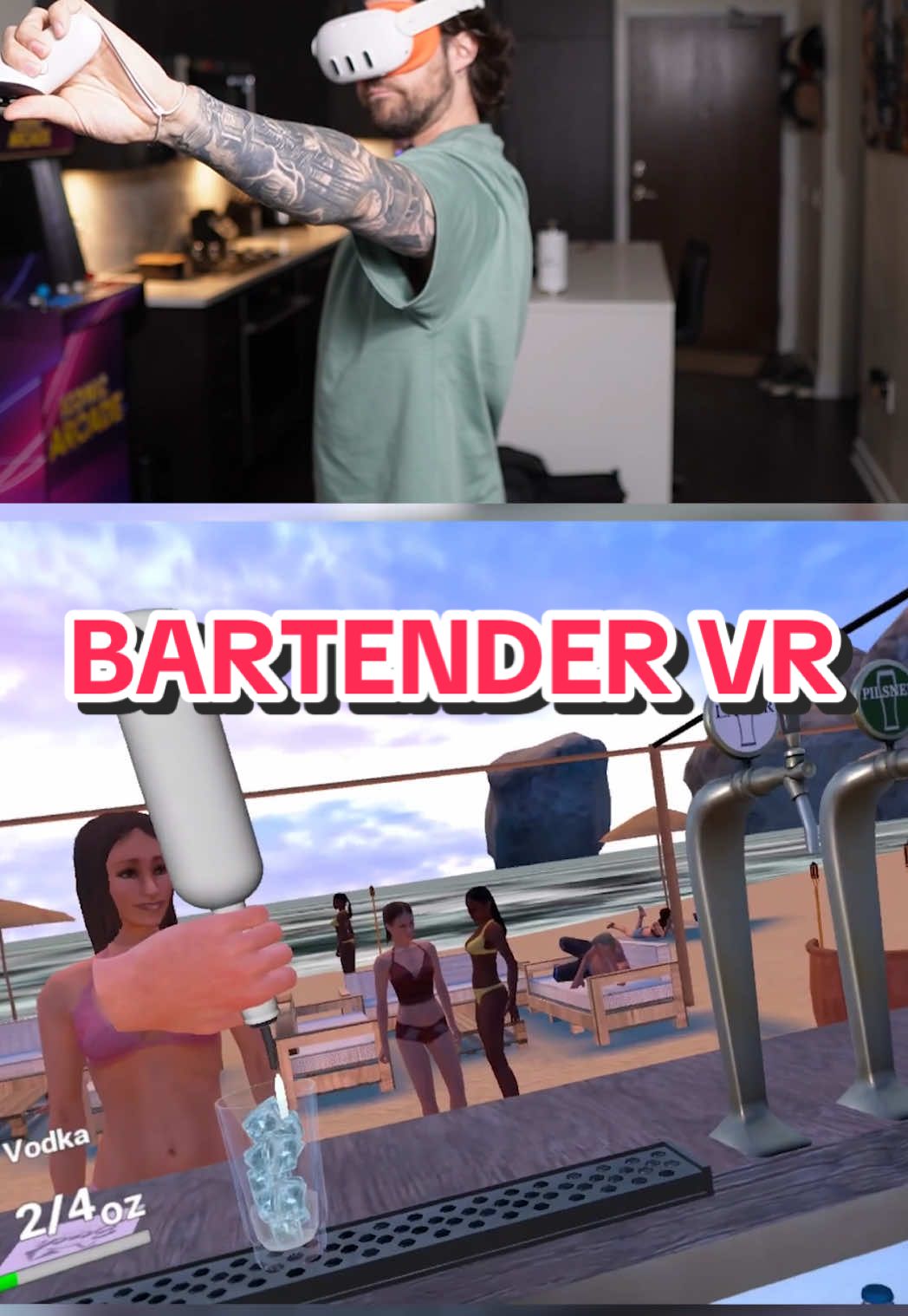 Couple stiff drinks 🍹 #bar #bartender #bartendersimulatorvr #vr #questcreator #gaming 