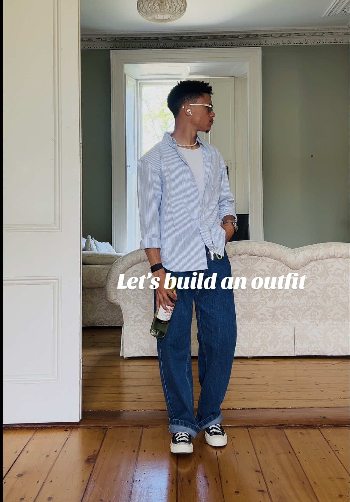 How to style baggy jeans for summer☀️ Let me know how you would style this outfit. @Primark @Converse @H&M @BERSHKA @ROLEX @Ahmed al Maghribi perfumes  #dexsethics #fashion #outfitinspo #streetwear #fashiontiktok #mensfashiontips #fyp #grwm #styletips #styleinspo 