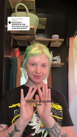 Replying to @kottontailz I promise you I’m not gatekeeping my hair dye formulas, I just made things convoluted 🙃 #hairtutorial #hairdye #hairdyetutorial #greenhair #hairinspo #tutorial #grungeaesthetic #althair #hairtok 