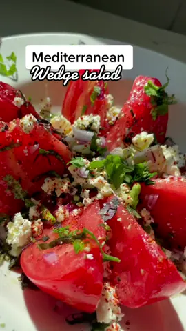 The  Perfect Summee Salad  #•	#TomatoSalad #HeirloomTomatoes	#FetaCheese #FreshAndEasy #SimpleSalad #SummerSalad 	#HealthyEats 	#FlavorBomb 	#FarmToTable 	#MediterraneanEats  #foodtiktok  	#TikTokEats 	#InMyBowl 	#ViralRecipes 	#FoodieFinds 	#SaladTok 	#WhatsForLunch 	#QuickAndEasyMeals
