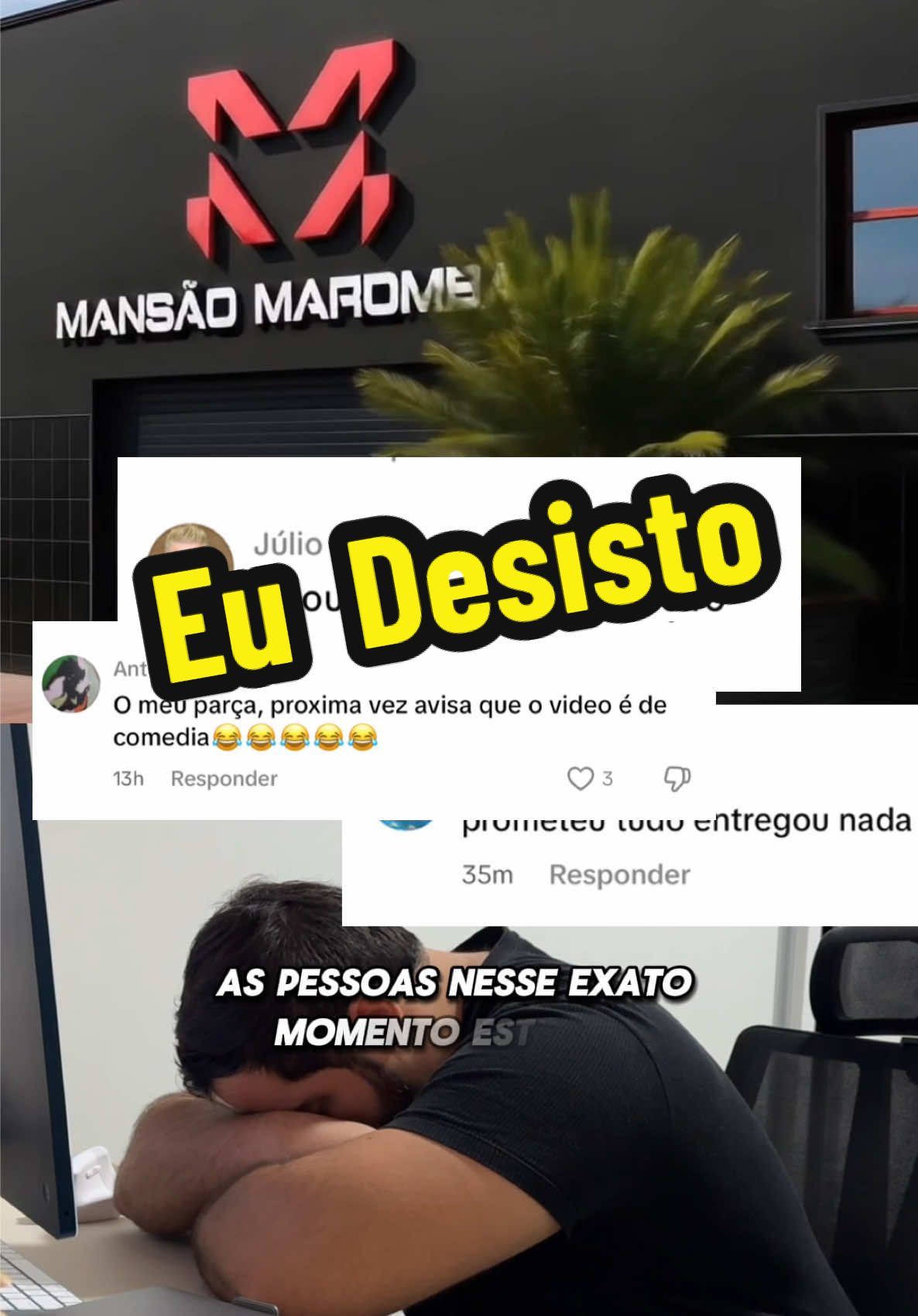 Muito Hate, eu desisto. Desisto de tentar agradar a todo mundo, desisto de não acreditar no meu trabalho. Obrigado a todos os comentários positivos e negativos! Continuem 🙏😅 @TOGURO @Mansão Maromba #toguro #mansaomaromba #design #identidadevisual #hate 