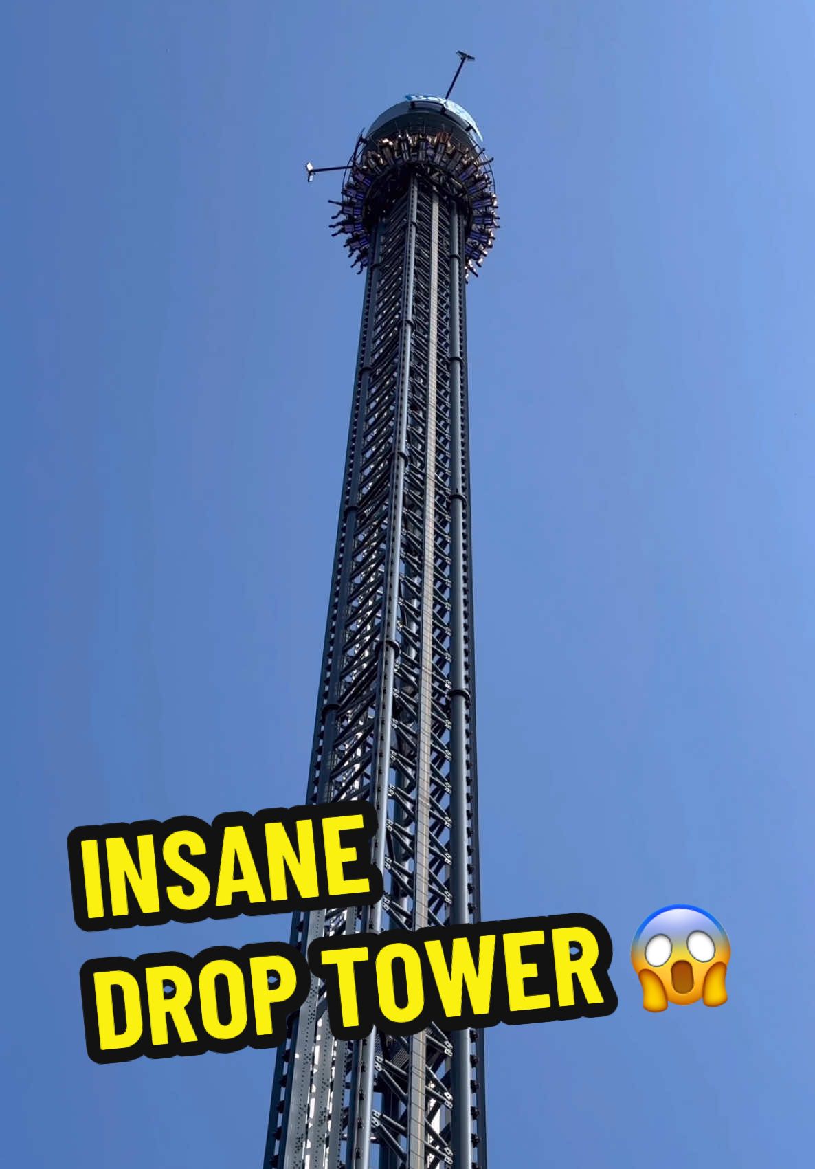 VOLTRUM at @Bayern-Park Reisbach is one of the TALLEST Drop Towers in the world, featuring a 109M (357ft) free fall 😱 #voltrum #bayernpark #bavaria #germany #themepark #ride #scary #droptower #fyp 