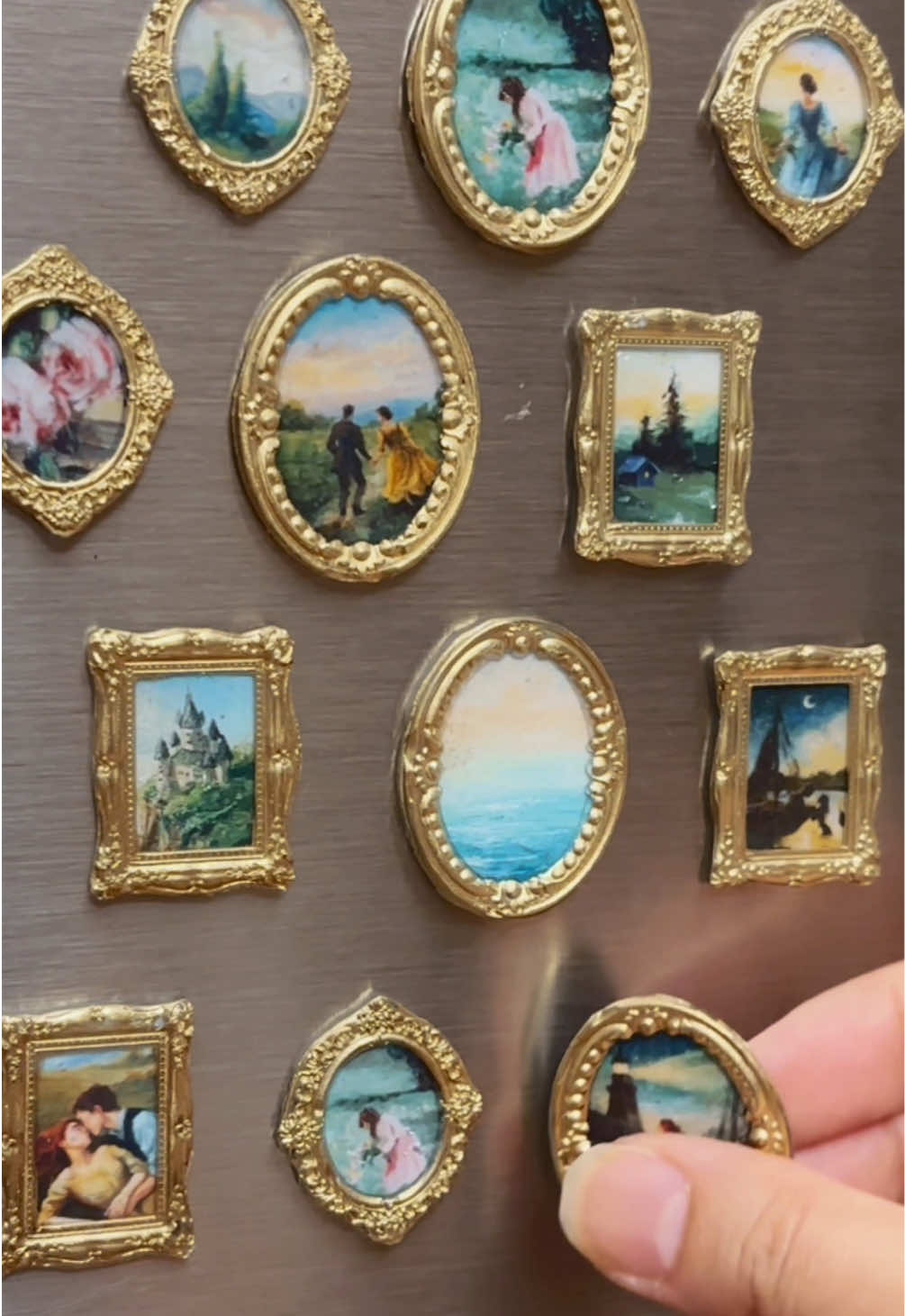 Replying to @Kerdas iPad  making fridge magnets! They’ll be in the shop tomorrow June 8th at 2pm ET! #handmade #fridgemagnets #prideandprejudice #janeausten #painting #tinyart 