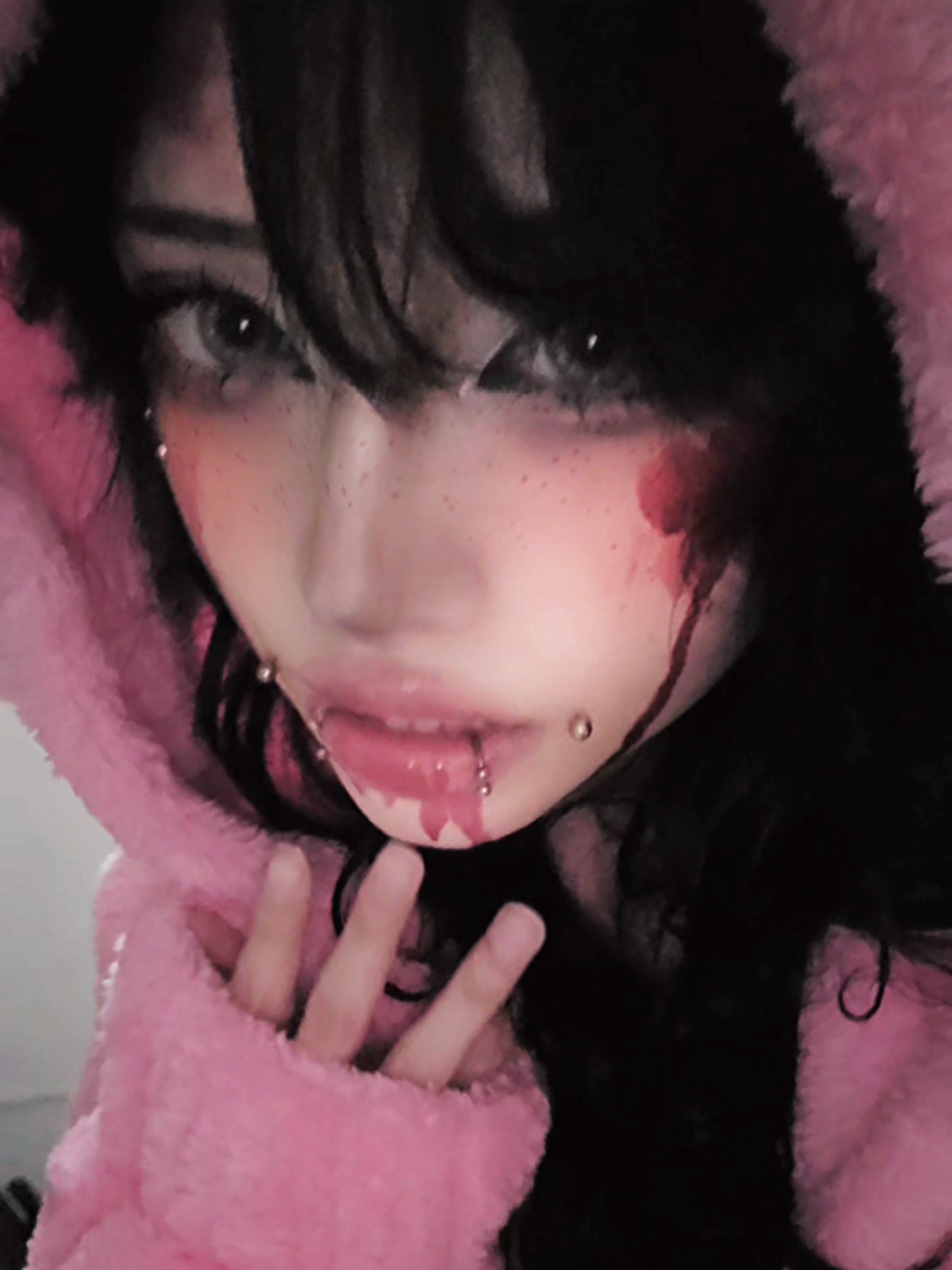 rate the #gloomybear drip  #gloomybearcosplay #fyp #alt #lipsync #foryou #foryoupage #bloodymakeup #itsfilthydisgusting #piercings #dahliapiericing  #creatorsearchinsights #alternative #alttiktok 