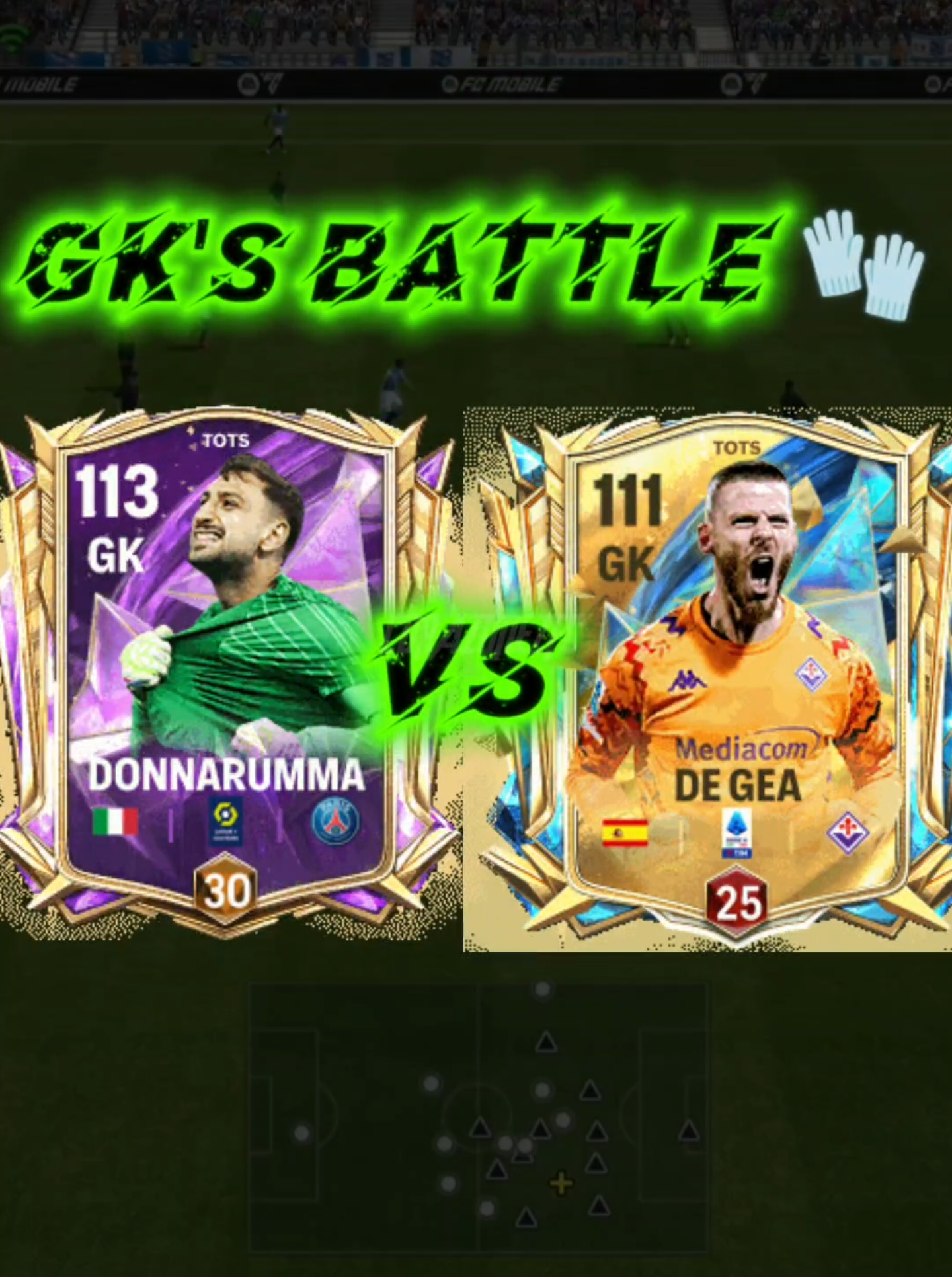 DE GEA UTOTS VS DONNARUMMA 🧤☠️ #degea #donnarumma #gameplay #fcmobile #corazonezfc 