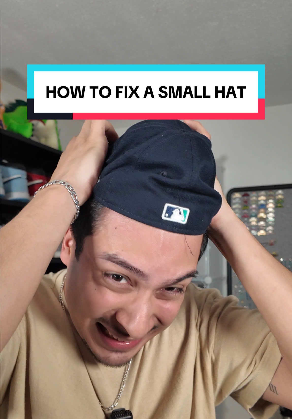This is how i fix my hats that fit a little tight, let me know if you guys have any questions!  #hats #fittedcap #fittedhats #neweracap 