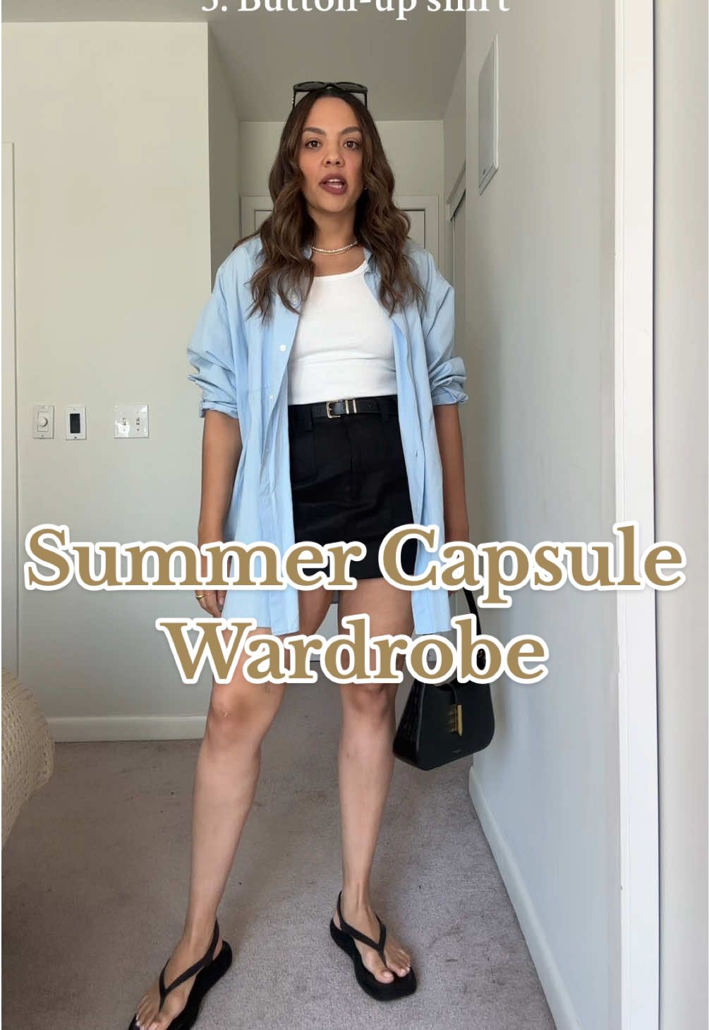 A simple ten piece summer capsule wardrobe if you’re going on vacation or just want to simplify your looks for summer #capsulewardrobe #summercapsulewardrobe #fashiontiktok #stylehelp #summeroutfit #vacationcapsulewardrobe 