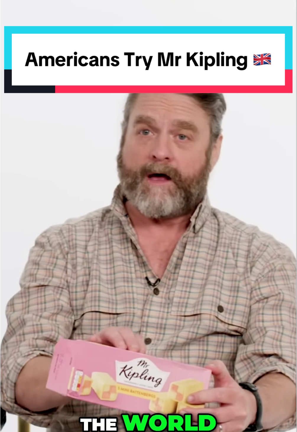 Zach Garifalakis Tries Mr Kipling 🇬🇧 #fyp #foruyou #snack #unitedkingdom #america #usa_tiktok #FoodTok 