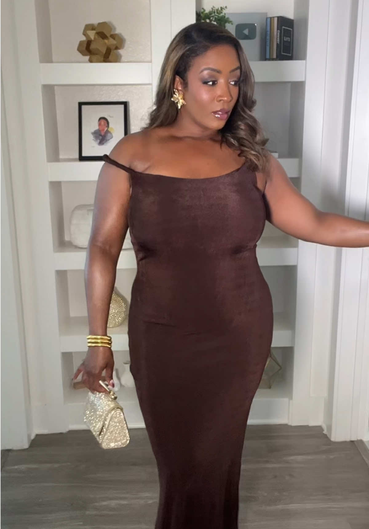 GRWM my daughter’s highschool graduation 🎓 This dress is giving chocolate vibes. let’s glam it up! #GRWM #graduationdress #DRESS  #maxidress #OOTD #dressinspo #classof2025 #outfitinspo 