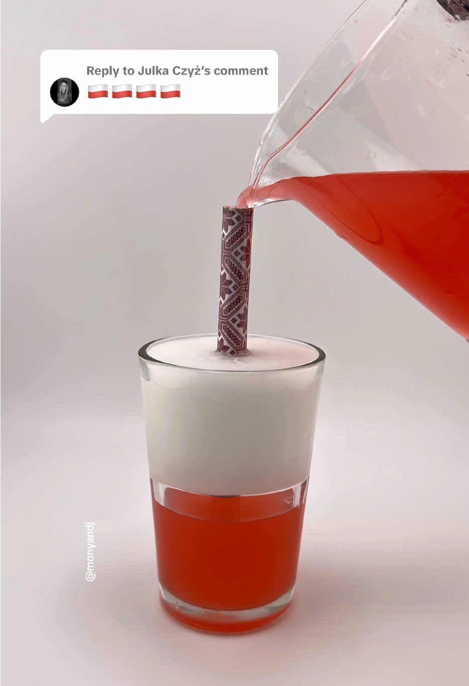 Replying to @Julka Czyż 🇵🇱🍹#Polandflagdrink #creativedrinks