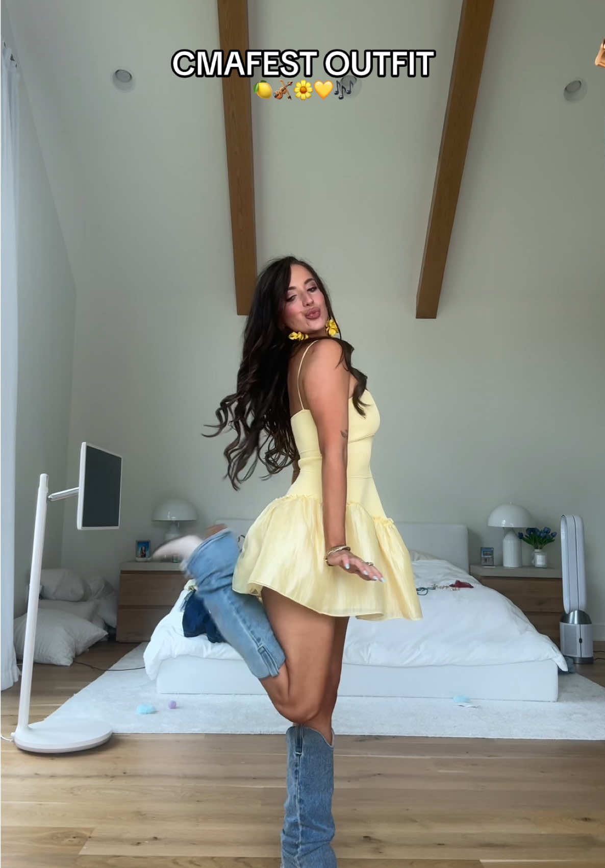 I switched boots & brushed my hair after this