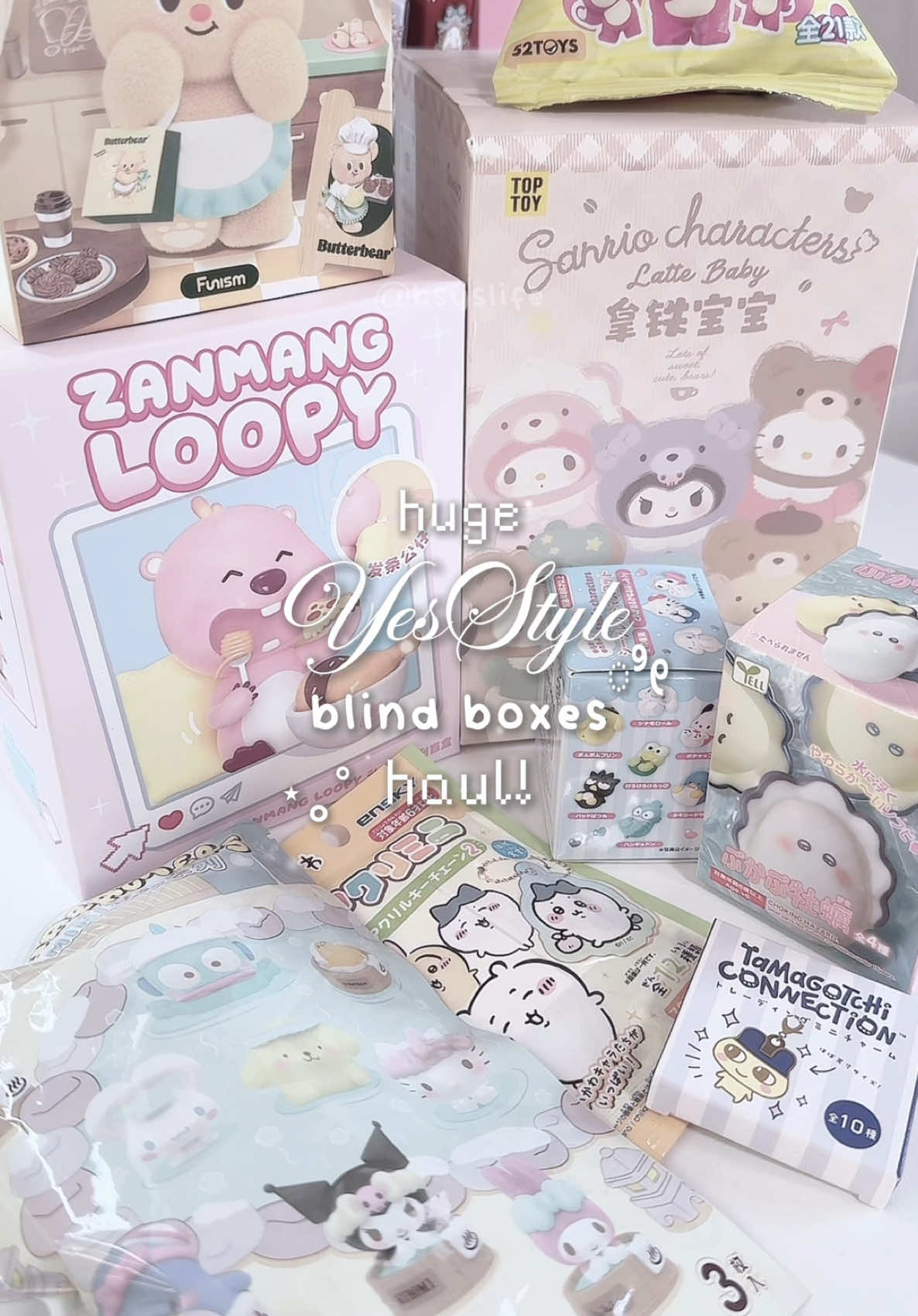 YesStyle Blind Box Craze! 🙈💫 Use Rewards code BSY7080 on @YesStyle @YesStyleInfluencers | #fyp #foryou #viral #yesstyle #yesstyleinfluencers #ysblindboxcraze #blindbox #blindboxopening #unboxing #haul #loopy #sanrio #chiikawa #hachiware #asmr #opening #viral 