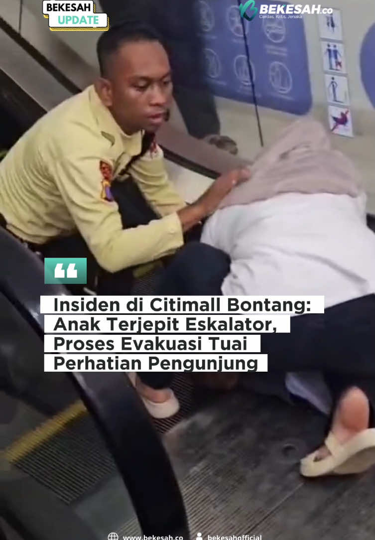 🎢 Detik-detik menegangkan di Citimall Bontang! Seorang anak kecil terjepit di eskalator dan langsung dievakuasi oleh petugas dengan sigap. Kejadian ini sontak membuat pengunjung panik dan menyita perhatian publik. Peristiwa ini menjadi pengingat bagi kita semua untuk lebih waspada dan mengawasi anak-anak di area publik, terutama di sekitar fasilitas umum seperti eskalator. 📢 Punya pengalaman serupa atau tips keselamatan di tempat umum? Bagikan di kolom komentar dan bantu sebarkan informasi ini agar lebih banyak orang lebih hati-hati! 🔁 Jangan lupa share agar makin banyak yang waspada! ——— #CitimallBontang #AnakTerjepitEskalator #EvakuasiAnak #BeritaViral #KeselamatanAnak #KejadianHariIni #WaspadaDiMall #BeritaTerkini #ViralIndonesia #KecelakaanEskalator #ParentingAwareness #InfoBontang #bekesahdotco #bekesahnews #bekesaupdate #bekesainfo #bekesahhariini #bekesahofficial #beritabontang #bontangupdate #infobontang #bontang #breakingnews #fyp #fypシ゚ 