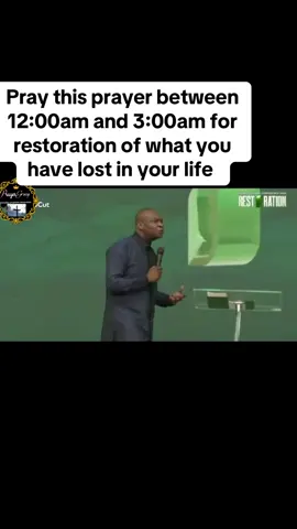 Pray this prayer between 12:00am and 3:00am for restoration of what you have lost in life #apostlejoshuaselman #fyppppppppppppppppppppppp #viral #viralvideo #prayerispowerful #worshipmusic #wedding #usa🇺🇸 #christianlife #amen #godlyrelationship #explore #koinoniaglobal #explorepage #trendingtopic #trending #teaching #bible 