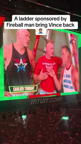 A ladder sponsored by Fireball 🤦🏽‍♂️ man bring Vince back #fyp #MITB  #WWE #wrestling #iwc 