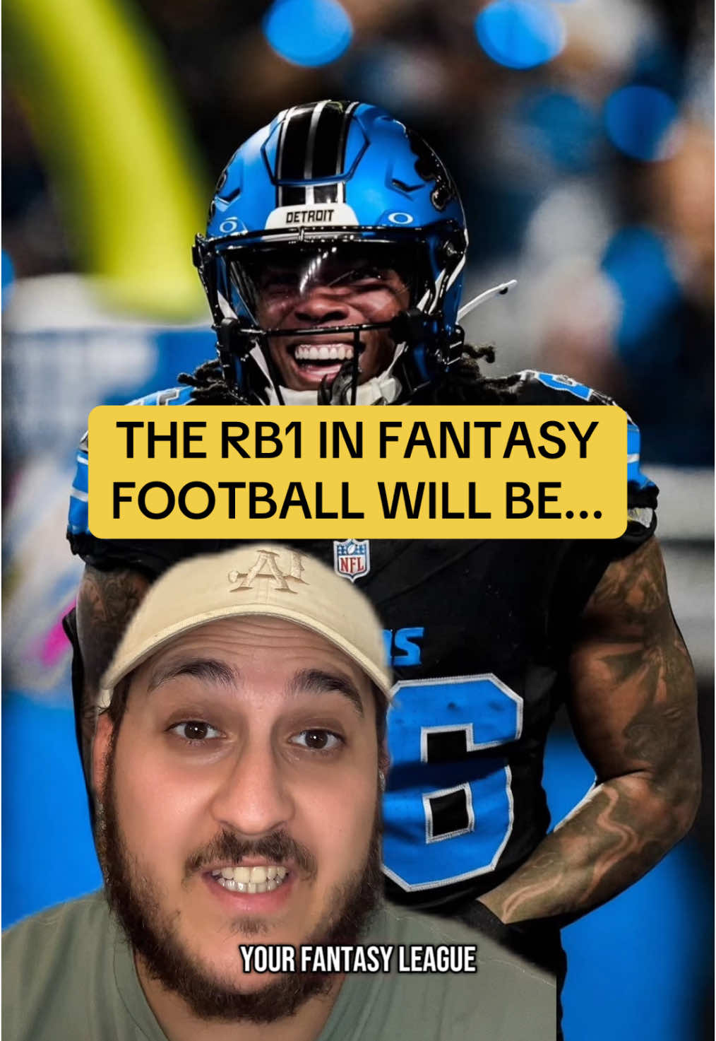 The RB1 in Fantasy Football this year will be... #nfl #nfl #fantasyfootball #fantasyfootballtips #saquonbarkley #greenscreen 
