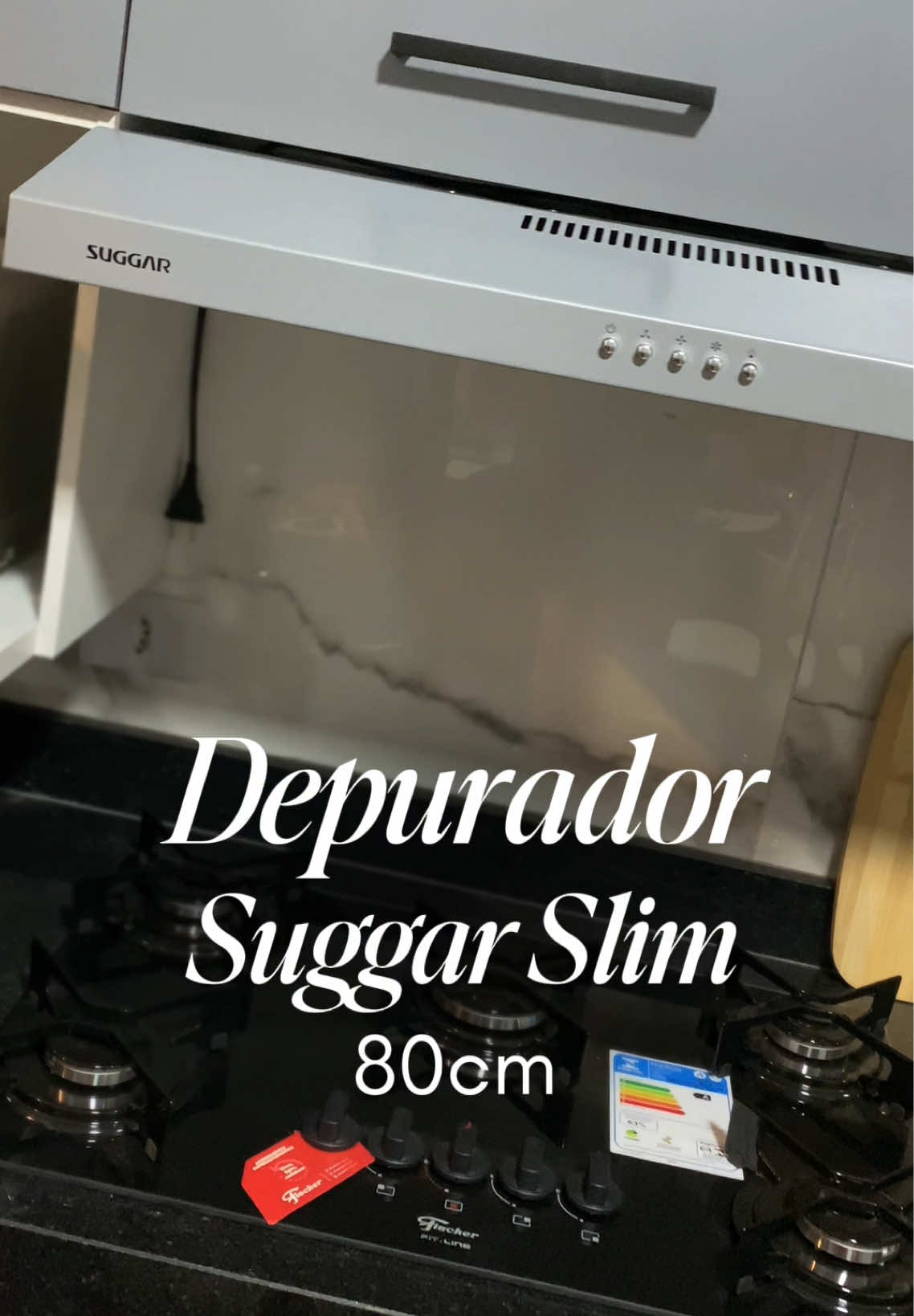 Depurador de ar slim 80cm da Suggar ✅ #enxovaldecasanova #enxovalcozinha #depurador #reformadecasa 
