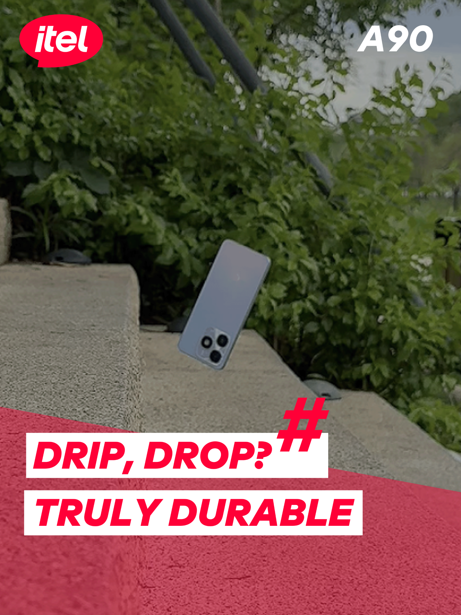 Drop it? Splash it? No worries. The itel A90 can take it—built tough with IP54 protection and an anti-drop case. All that, in a phone that’s as colorful as it is durable. #itelPH #A90 #itelA90 #TrulyDurableAndColorful #A90DurableChampion