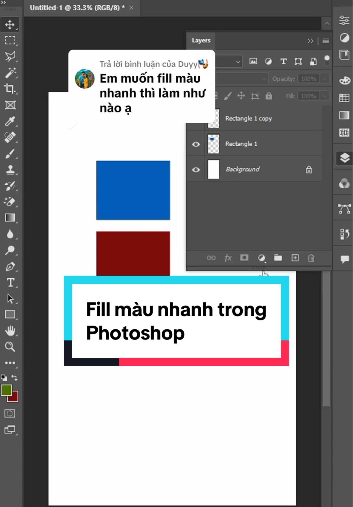 Trả lời @Duyy🎭 cách Fill màu nhanh trong Photoshop #LearnOnTikTok #nghiadesigner #design #illustration #thuongmaidientu #photoshop #designer 