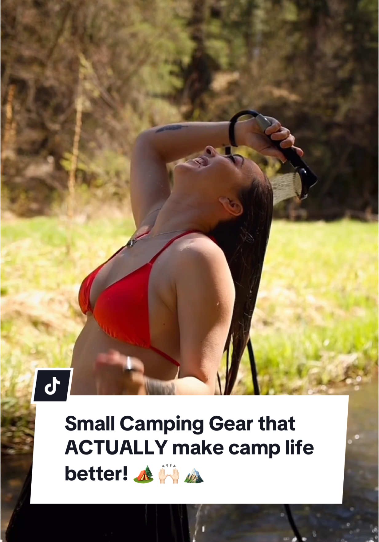 Camping gear that actually make camp life better (ad)👇🏻 🏕️ After 4 years of full-time truck camper life, these 3 small tools have seriously improved our day-to-day outdoor living. Living minimally means we’ve had to get picky about what earns a spot in our setup—and these 3 portable but powerful pieces of camping gear are keepers, all the way. 1. Portable Camp Shower No hookups? No problem. This USB-rechargeable camp shower lets us rinse off after salty swims, sweaty hikes, or dusty desert days. Just drop the pump in a water source (stream, lake, container, etc.) and flip the switch. Bonus: it filters as it runs. **Do not use soaps/shampoos in natural water sources! If you’re using a water jug, opt for environmentally safe soap options only!  2. The Ultra2 Handheld Fan by @jisulife.official  One of the most versatile tiny tools in our camper—and it’s not just a fan! • Keeps me cool at camp (even on hot, windless days) • I use it to blow dry my hair after outdoor showers (it’s shockingly powerful) • 100-speed wind control with up to 38 mph airflow • Ultra-Long Battery Life: Up to 25 hours runtime with 9000mAh capacity • Super compact—fits right in my hiking backpack • Works as a flashlight and backup power bank • Includes magnetic attachments for inflating air cushions + blowing out dust It’s one of those rare multitools that actually earns its spot in a minimalist setup. 3. Portable Pro Jump Starter This little powerhouse has saved us more than once—especially while camping off-grid. Whether it’s a drained battery in the backcountry or peace of mind on remote roads, we never leave without it. Whether you’re a weekend warrior or a full-time nomad, these tiny camping tools can make a big difference. ❓Got a small piece of camping gear you swear by? Drop it below—I’m always looking for smart additions! _____ #campinggear #campinghacks #campinglife #campingtools #truckcamperlife 