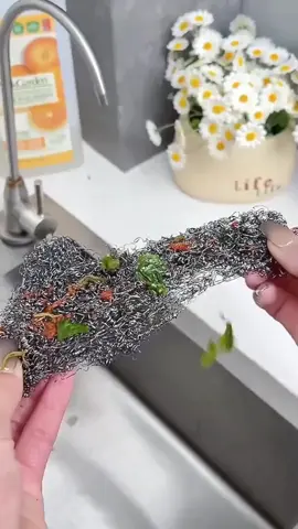 #goodvibes #dailyuse #goodthing  好物分享 厨房好帮手 不锈钢丝网清洗餐具，打扫卫生换代产品！